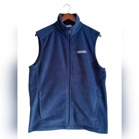 Columbia fleece vest Blue mens size small - Picture 1 of 4